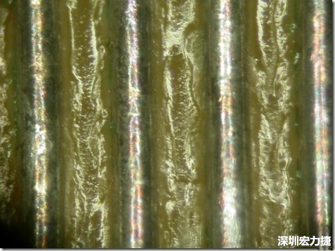 經(jīng)過168小時的高溫高濕環(huán)境實驗后，此錫膏的SIR最低還可達(dá)到150,000,000 ohms，取LOG10為108.176，此錫膏的SIR雖然比較低，但是吃錫狀況明顯好很多，只是助焊劑明顯殘留