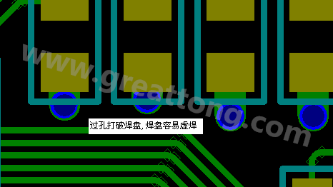 PCB設計案例分析：過孔破焊盤，造成SMT虛焊