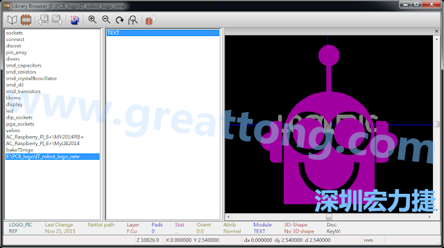 目前這個(gè)Library IT_robot_logo_new.mod 只有一個(gè)footprint。如何增加更多footprint 到這個(gè)library 中呢?